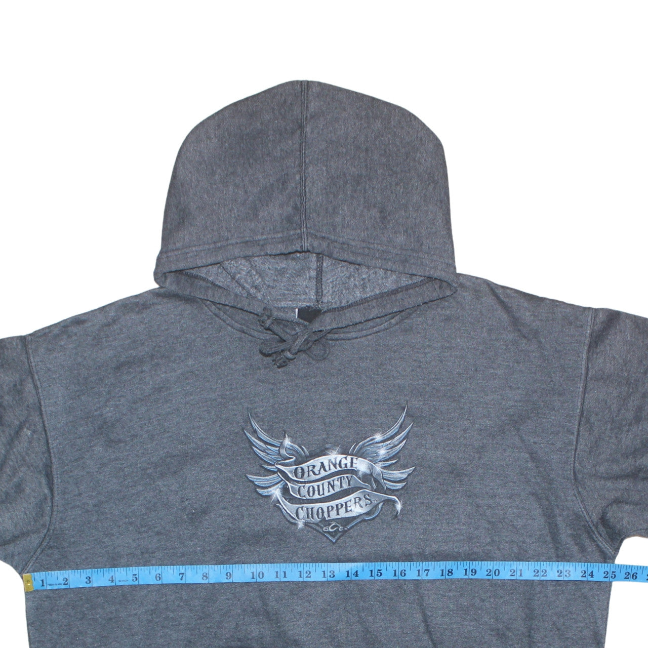 Mens UK Size L Orange County Choppers Grey Pullover Hoodie