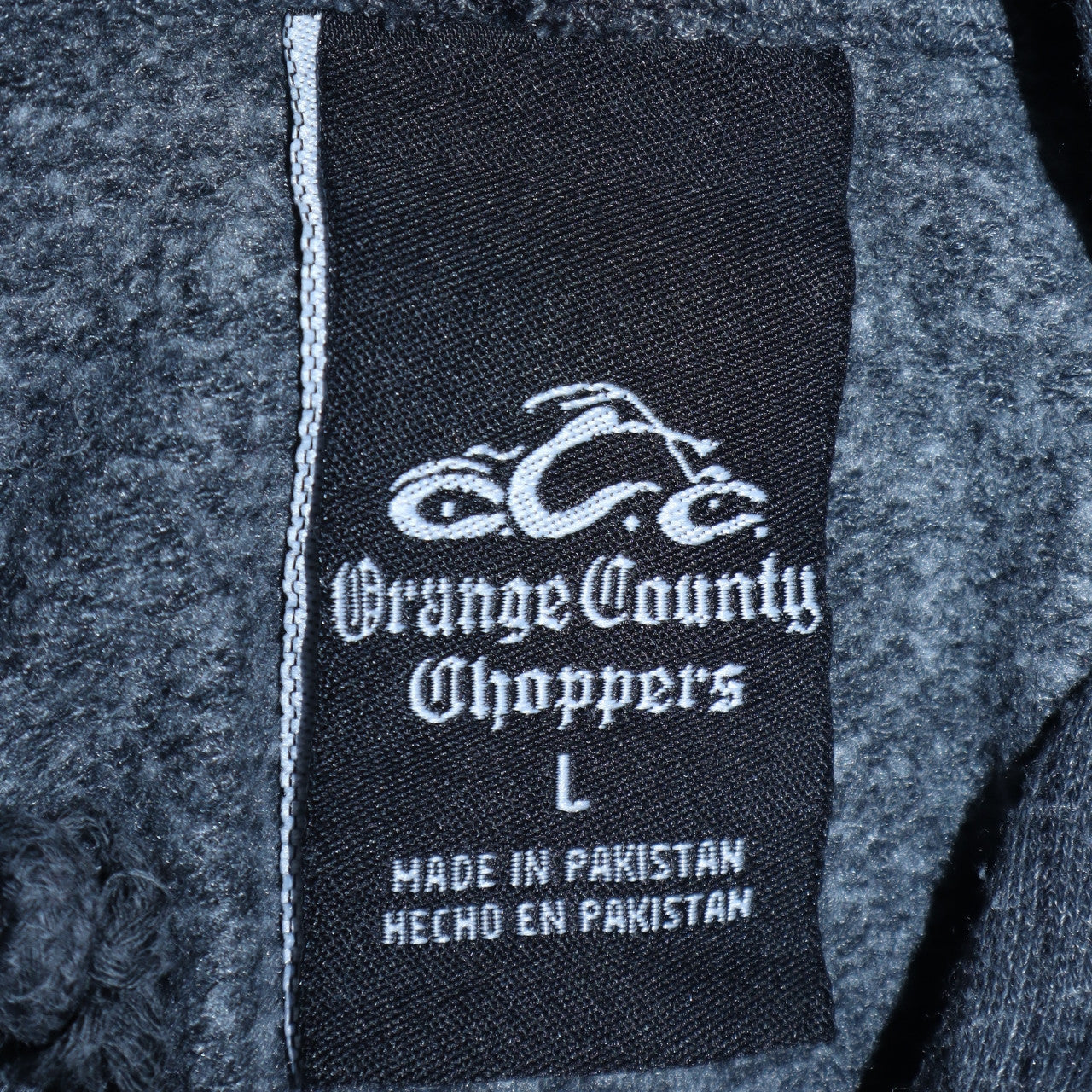 Mens UK Size L Orange County Choppers Grey Pullover Hoodie