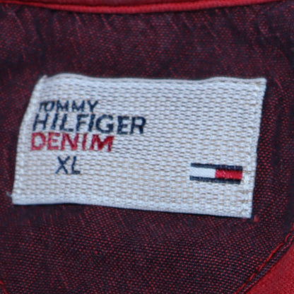 Tommy Hilfiger Denim Men's Red Polo Shirt XL Cotton