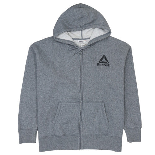Mens UK Size 2XL Reebok Grey Full Zip Hoodie
