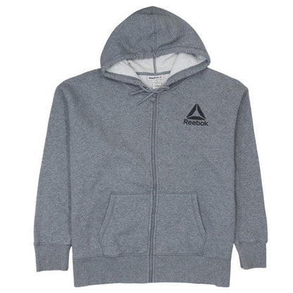 Mens UK Size 2XL Reebok Grey Full Zip Hoodie