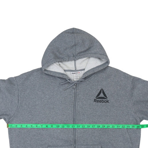 Mens UK Size 2XL Reebok Grey Full Zip Hoodie