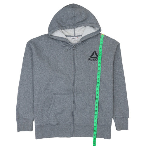 Mens UK Size 2XL Reebok Grey Full Zip Hoodie