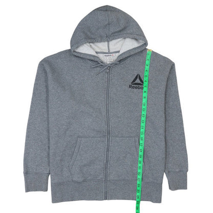 Mens UK Size 2XL Reebok Grey Full Zip Hoodie