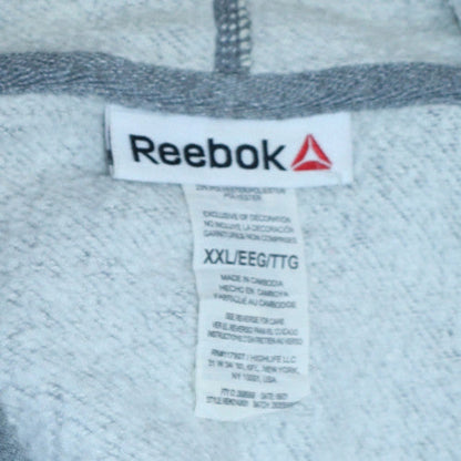 Mens UK Size 2XL Reebok Grey Full Zip Hoodie