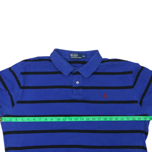 Ralph Lauren Men's Blue Striped Long Sleeve Polo Shirt 2XL