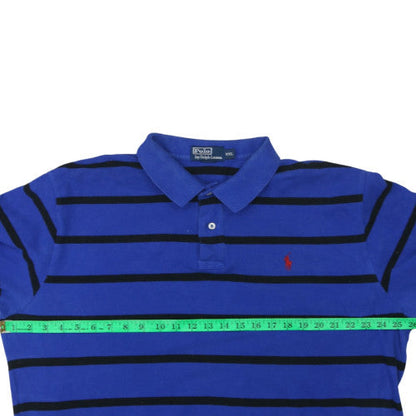 Ralph Lauren Men's Blue Striped Long Sleeve Polo Shirt 2XL