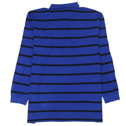 Ralph Lauren Men's Blue Striped Long Sleeve Polo Shirt 2XL