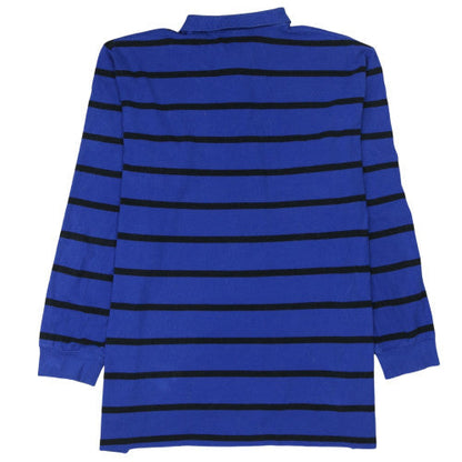 Ralph Lauren Men's Blue Striped Long Sleeve Polo Shirt 2XL