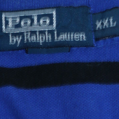 Ralph Lauren Men's Blue Striped Long Sleeve Polo Shirt 2XL