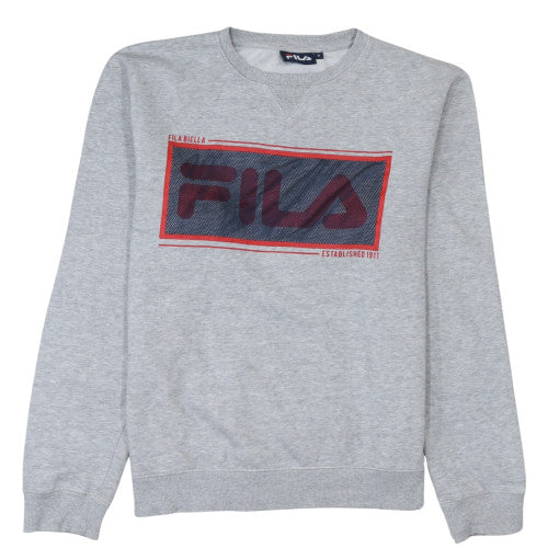 Womens UK Size M FILA Grey Pullover Sweatshirt