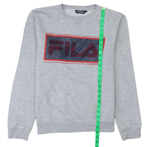 Womens UK Size M FILA Grey Pullover Sweatshirt