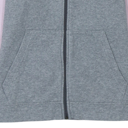 Nike Girls Grey & Pink Full Zip Fleece Hoodie XL 158-170cm Casual Sweatshirt