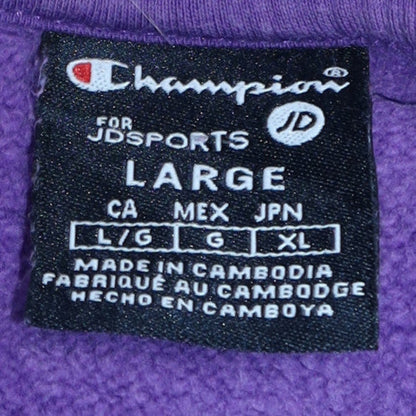 Womens UK Size L Champion Purple Pullover Hoodie
