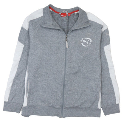 Mens UK Size M PUMA Grey Full Zip Sweatshirt