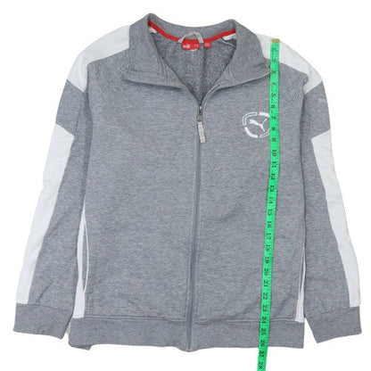 Mens UK Size M PUMA Grey Full Zip Sweatshirt