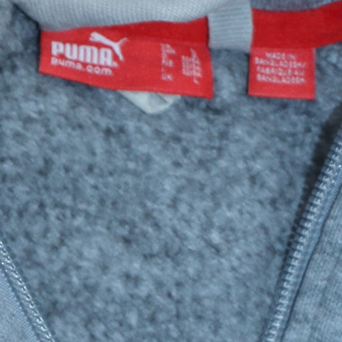 Mens UK Size M PUMA Grey Full Zip Sweatshirt