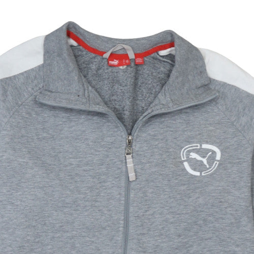 Mens UK Size M PUMA Grey Full Zip Sweatshirt
