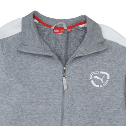 Mens UK Size M PUMA Grey Full Zip Sweatshirt