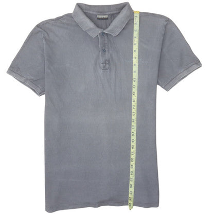 Napapijri Men's Grey Cotton Polo Shirt Size M Regular Fit