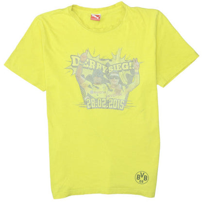 Puma Men’s Yellow XL BVB 2015 Graphic Print Short Sleeve T-Shirt
