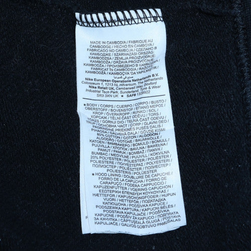 Mens UK Size M Nike Black Pullover Hoodie