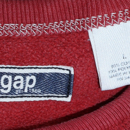 Mens UK Size L Gap Red Pullover Sweatshirt