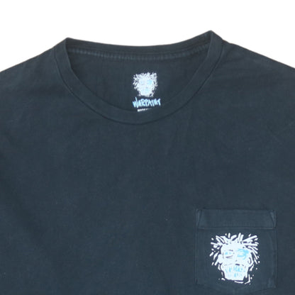 Quiksilver Men’s Black Long Sleeve Graphic Pocket T-Shirt Size S