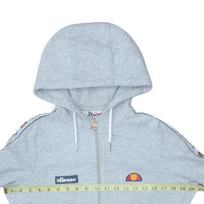 Womens UK Size 10 ellesse Grey Full Zip Hoodie