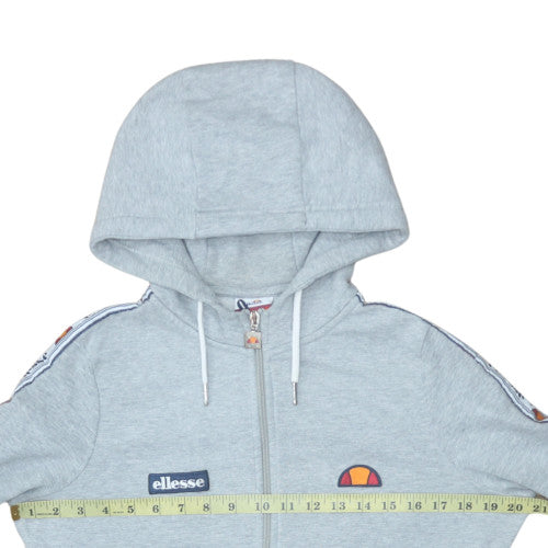 Womens UK Size 10 ellesse Grey Full Zip Hoodie