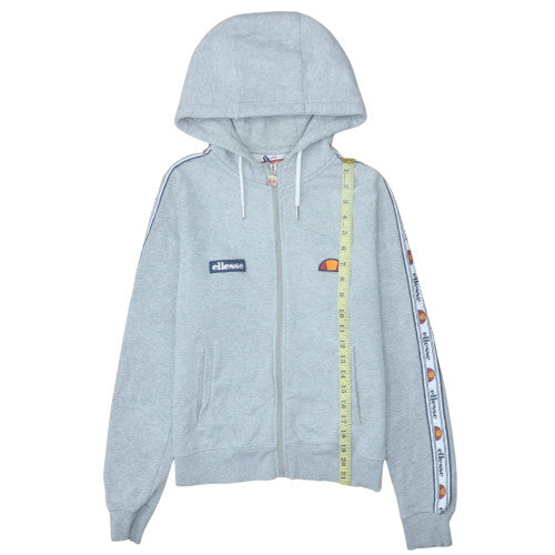 Womens UK Size 10 ellesse Grey Full Zip Hoodie