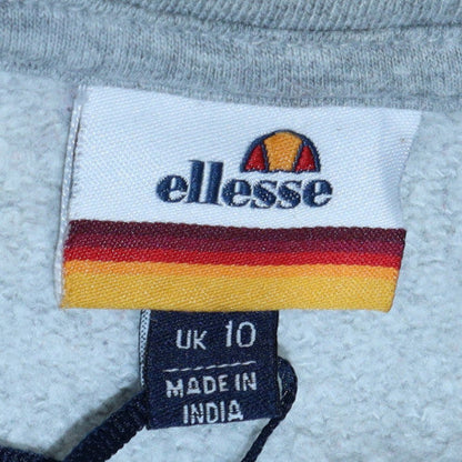 Womens UK Size 10 ellesse Grey Full Zip Hoodie
