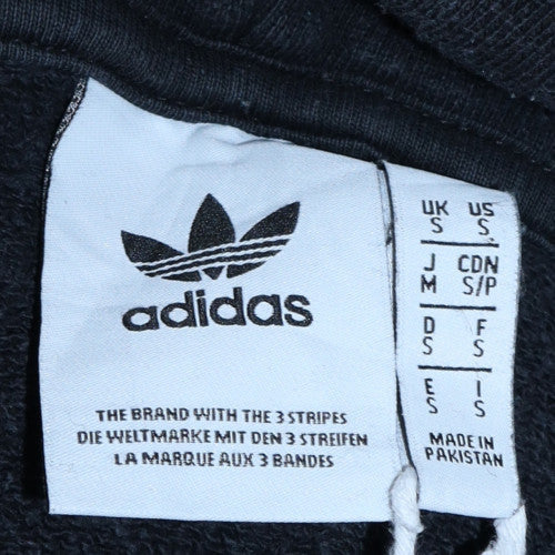Mens UK Size S adidas Black Pullover Hoodie