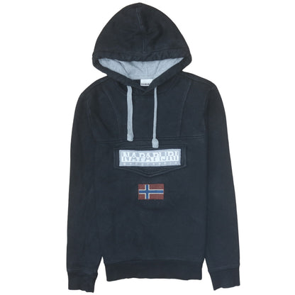 Mens UK Size M Napapijri Black Pullover Hoodie