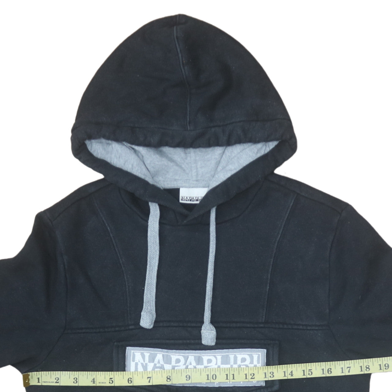 Mens UK Size M Napapijri Black Pullover Hoodie