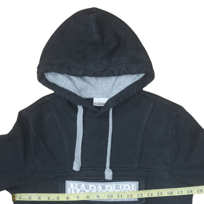 Mens UK Size M Napapijri Black Pullover Hoodie