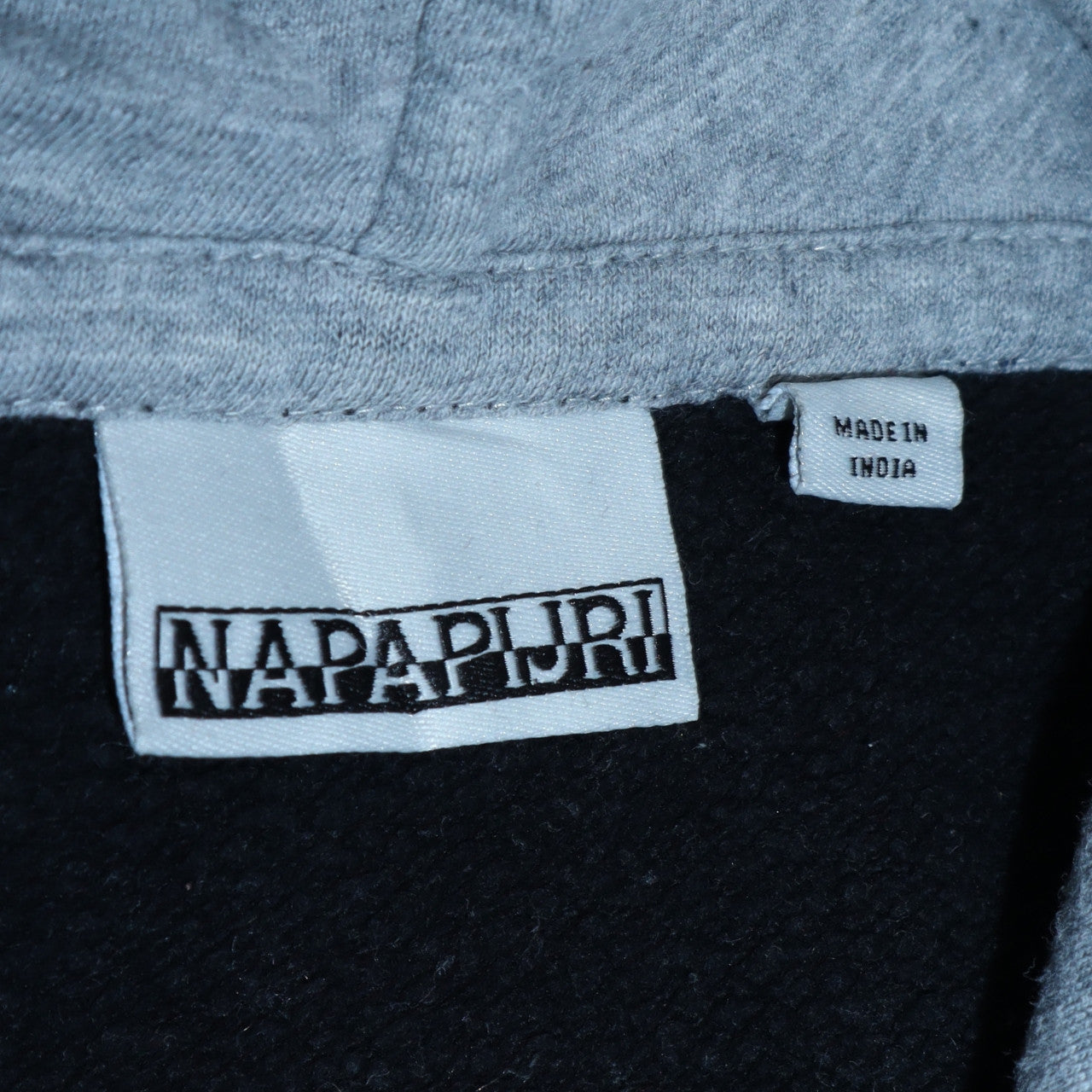 Mens UK Size M Napapijri Black Pullover Hoodie