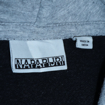 Mens UK Size M Napapijri Black Pullover Hoodie
