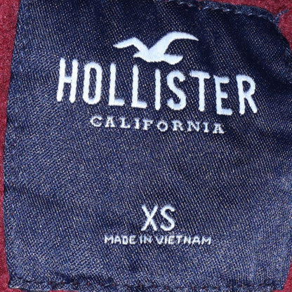 Mens UK Size XS Hollister Red Pullover Hoodie