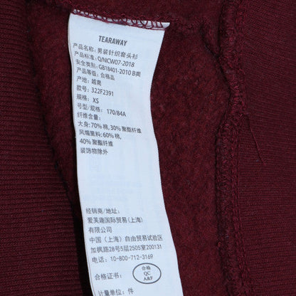 Mens UK Size XS Hollister Red Pullover Hoodie