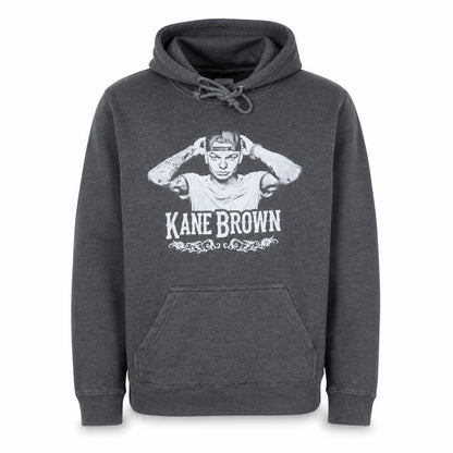 Mens UK Size L Lane Seven Grey Pullover Hoodie