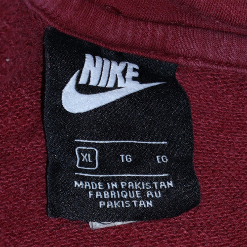 Mens UK Size XL Nike Red Pullover Hoodie