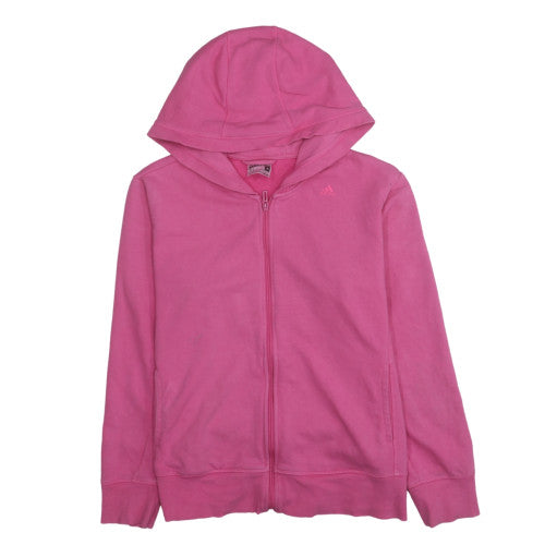 Womens UK Size XL adidas Pink Full Zip Hoodie