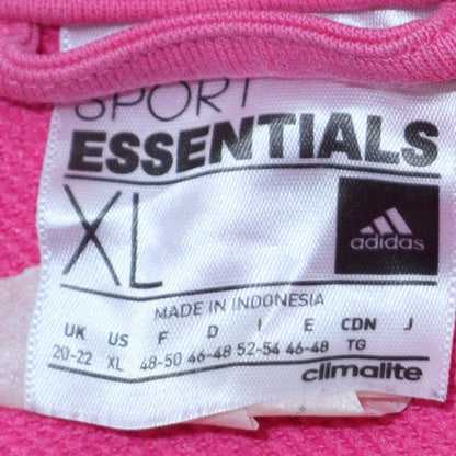 Womens UK Size XL adidas Pink Full Zip Hoodie