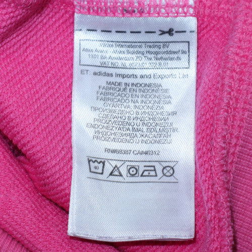 Womens UK Size XL adidas Pink Full Zip Hoodie