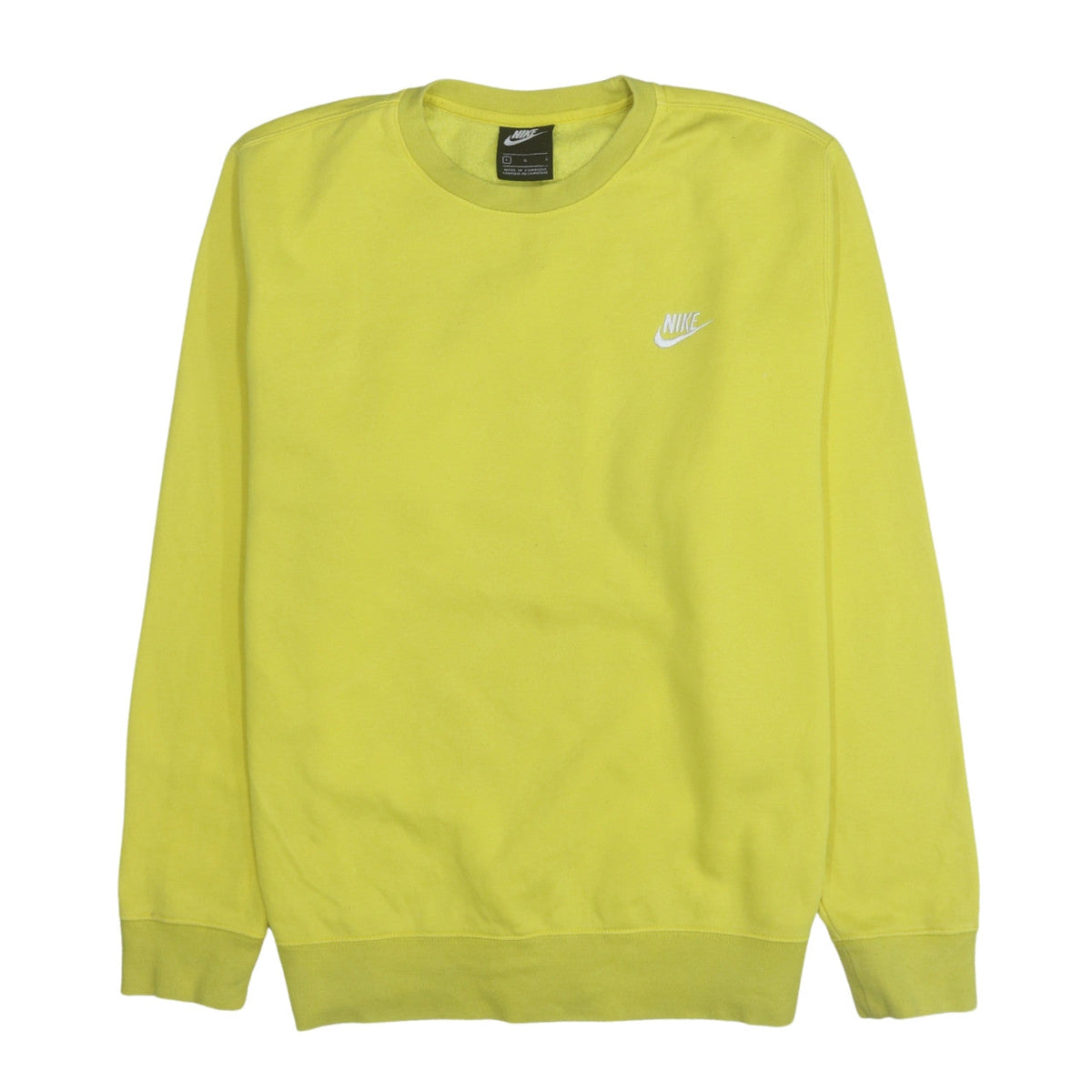 Mens UK Size L Nike Yellow Pullover Sweatshirt