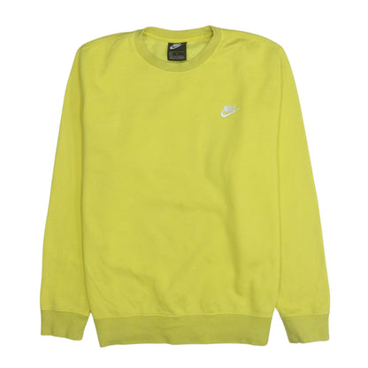 Mens UK Size L Nike Yellow Pullover Sweatshirt