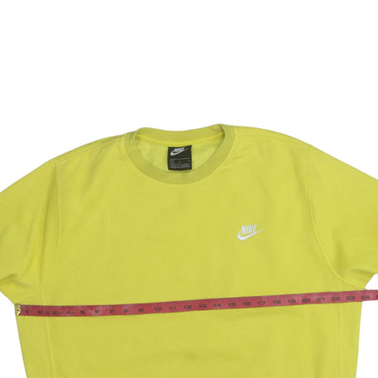 Mens UK Size L Nike Yellow Pullover Sweatshirt