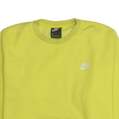Mens UK Size L Nike Yellow Pullover Sweatshirt