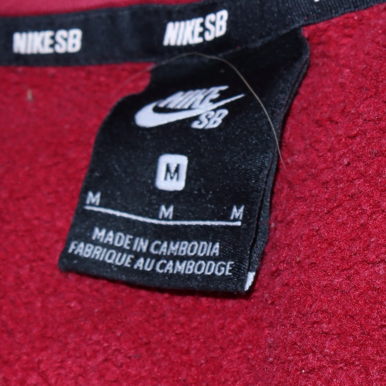 Mens UK Size M Nike Red Pullover Hoodie